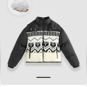 Cider Aztec puffer coat